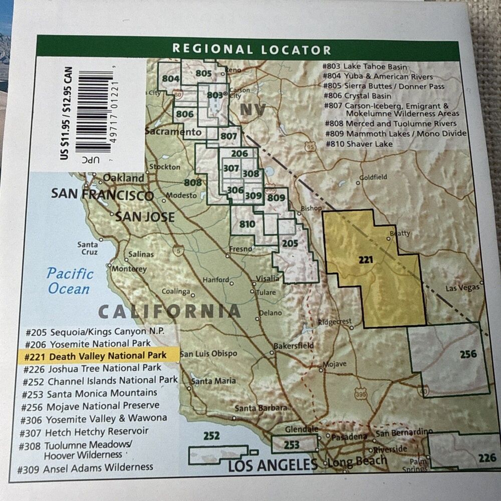 Death Valley Map Guide Lot National Geographic Illustrated Map Road & Hike Guide - Picture 8 of 16